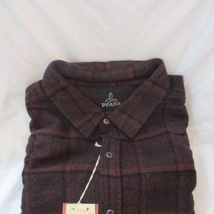 PrAna Plaid Flannel Shirt XL NWT